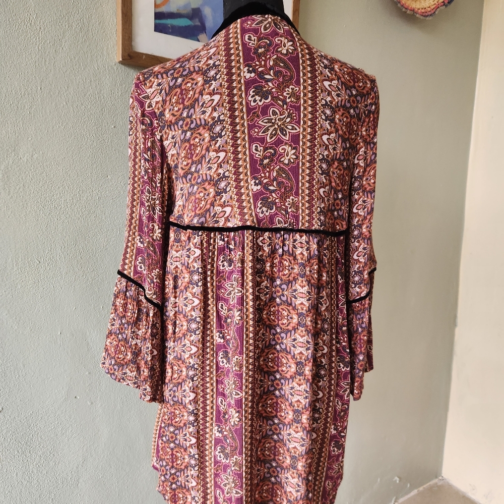 Boho Witchy American Eagle Kimono Retro Robe